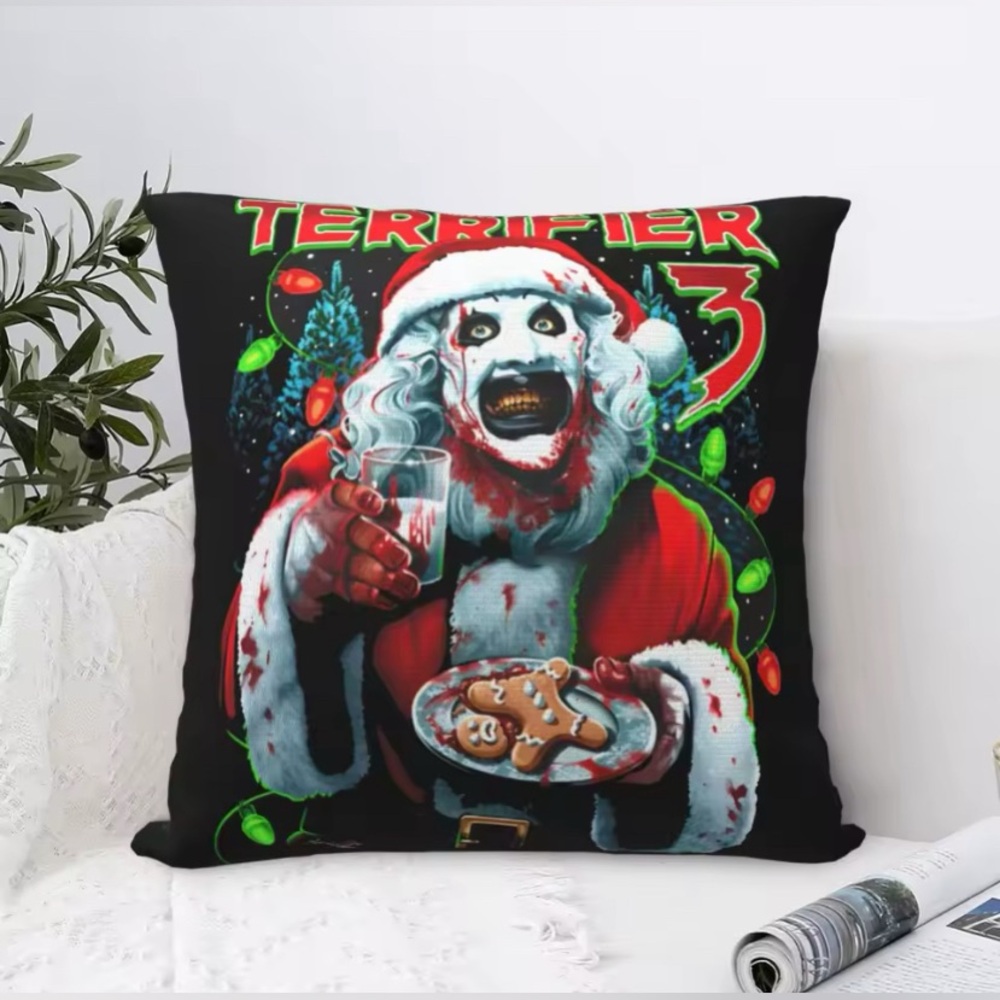 Horror Clown Movie Art Terrifier Pillowcase Double-sided Printing Fabric Cushion